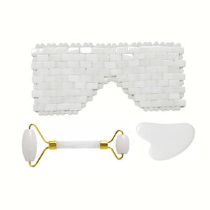Jade Eye Mask, Gua sha and Roller Set - STYLEFOX®