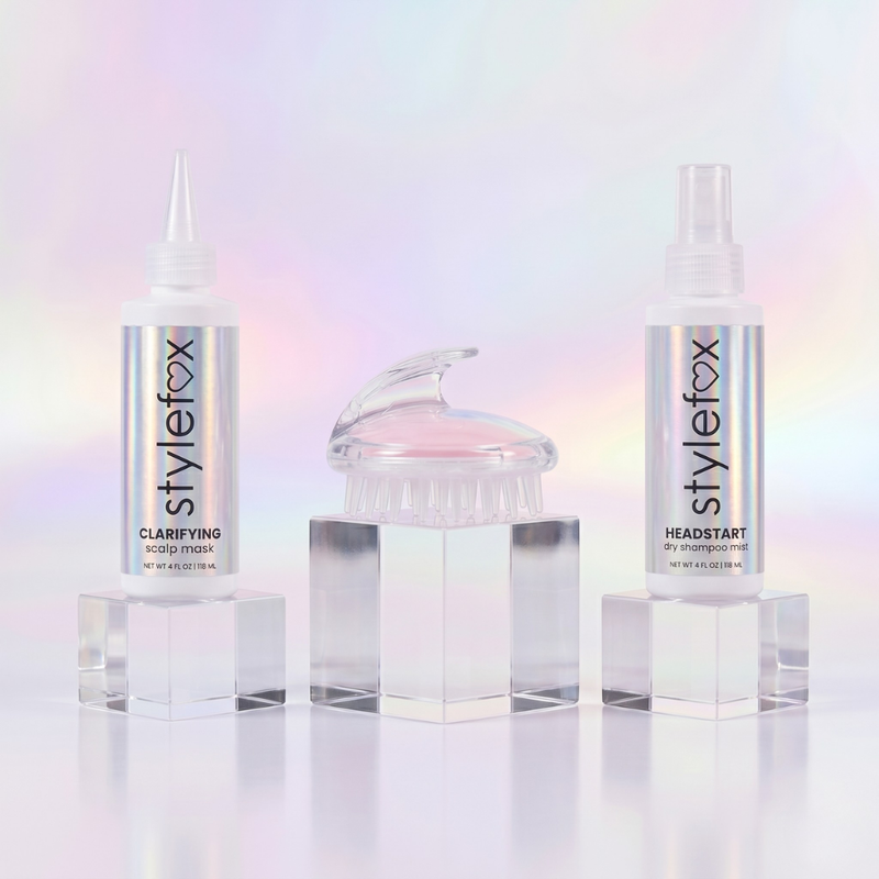 Clarifying Scalp Mask & Dry Shampoo Mist + Bonus Brush Gift Set