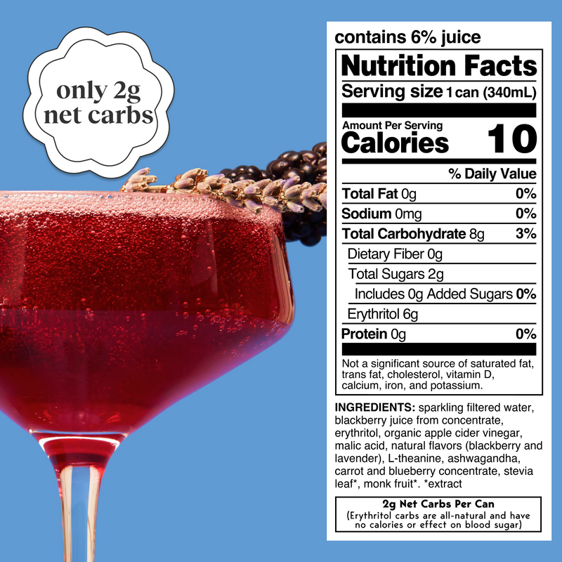 blackberry lavender (botanical soda | 24 pack) - STYLEFOX® 