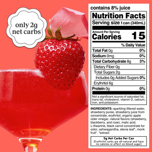 strawberry rose (botanical soda | 12 pack) - STYLEFOX® 
